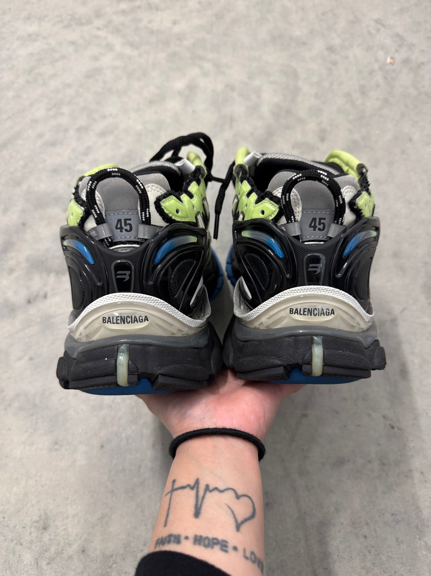 BALENCIAGA RUNNER SNEAKER “ Grey Blue Green “