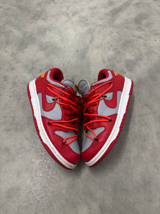 OFF WHITE NIKE DUNK LOW “ University Red “