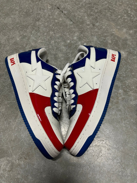 BAPESTA LOW “ red blue white “