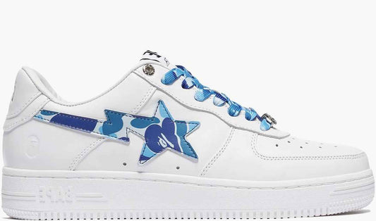A Bathing Ape Bape Sta Low "ABC Camo White Blue" (2025) Brand new