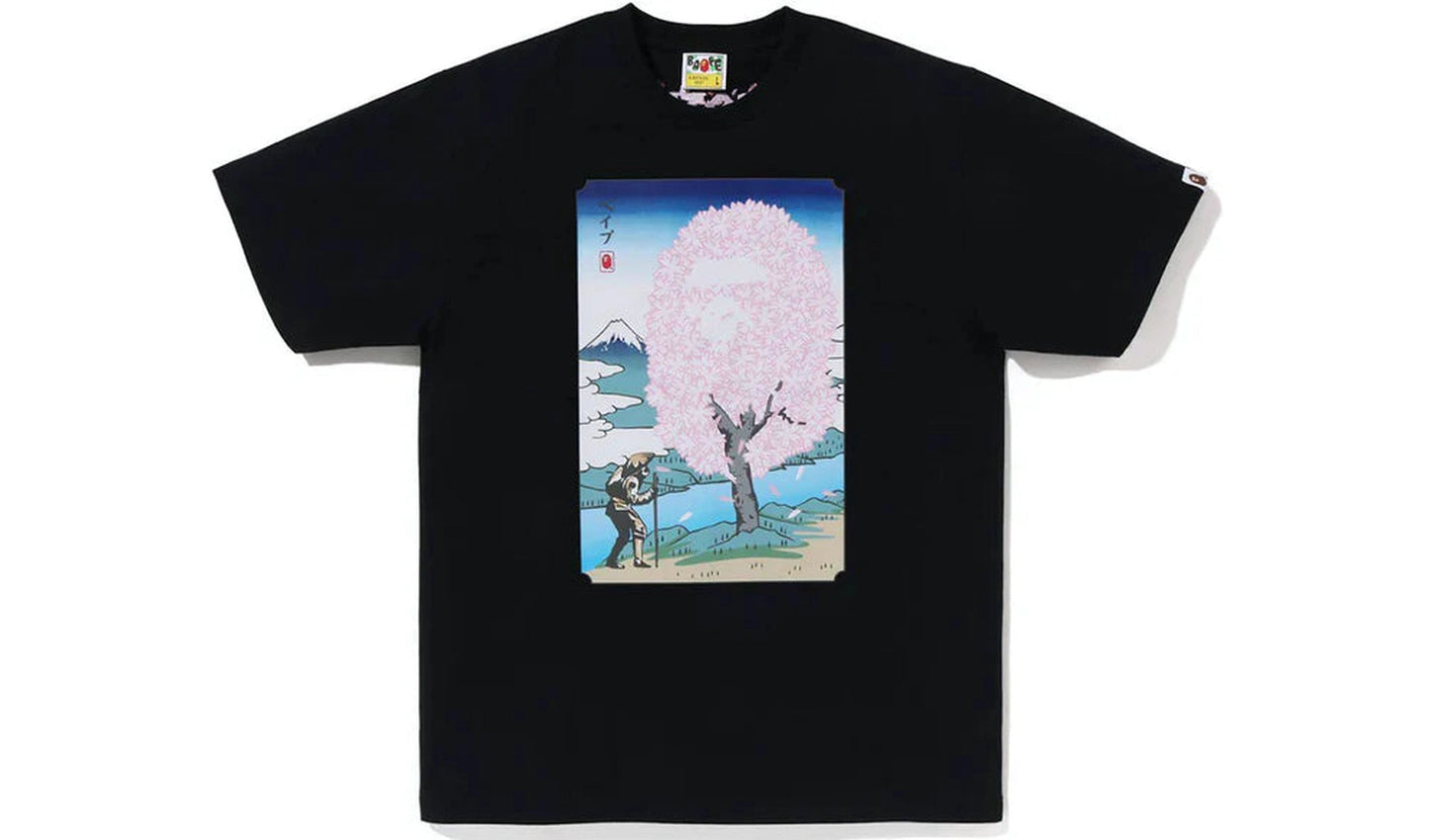 BAPE SAKURA TREE TEE "BLACK" Brand new