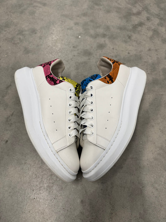 ALEXANDER MCQUEEN OVERSIZED SNEAKER “ White Multi Snake Print “