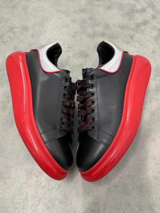 ALEXANDER MCQUEEN OVERSIZED SNEAKERS “ Black Silver Lust Red “