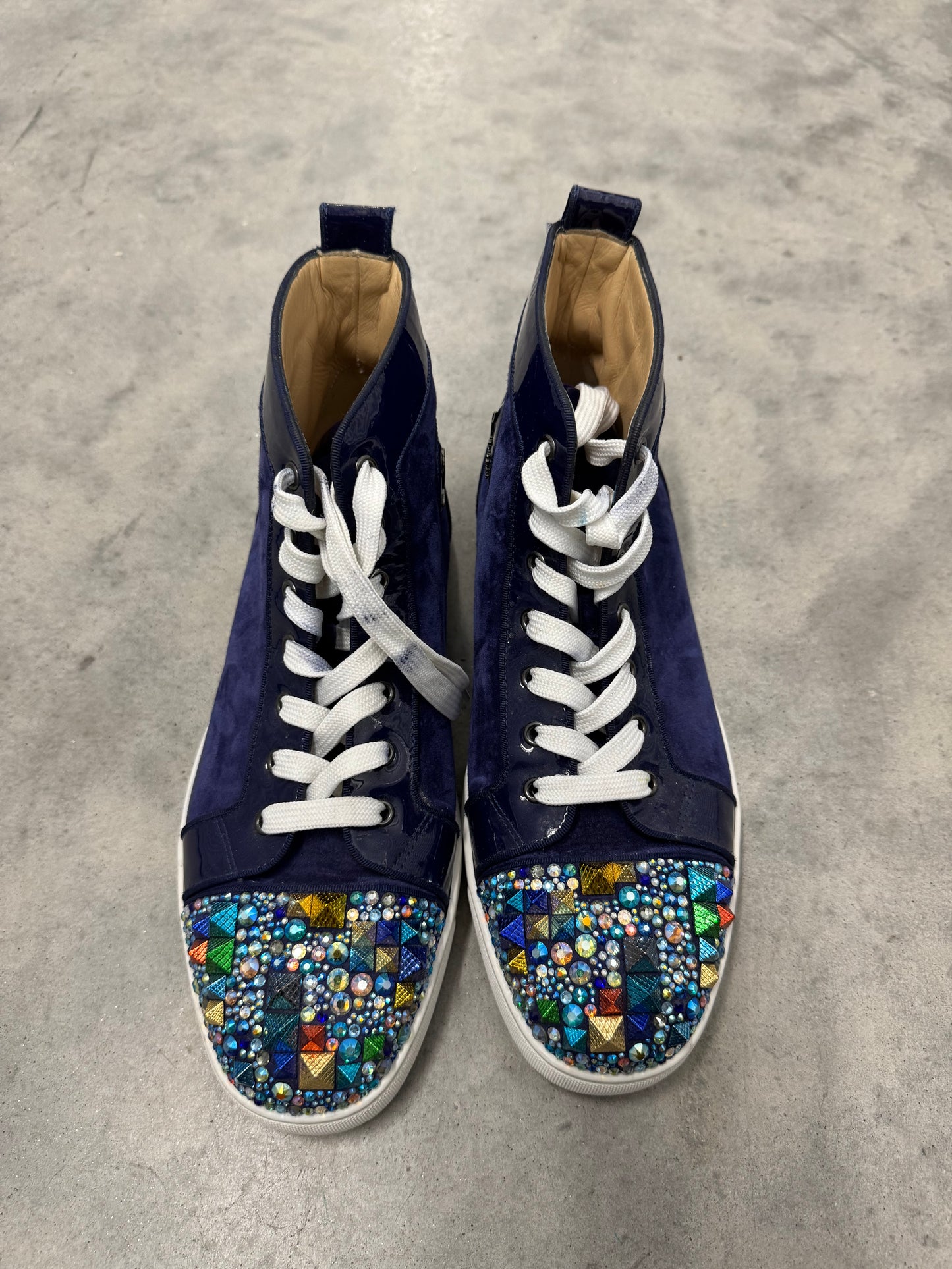 CHRISTIAN LOUBOUTIN MIXKEOLOUIS FLAT “ Navy - Multicolor “