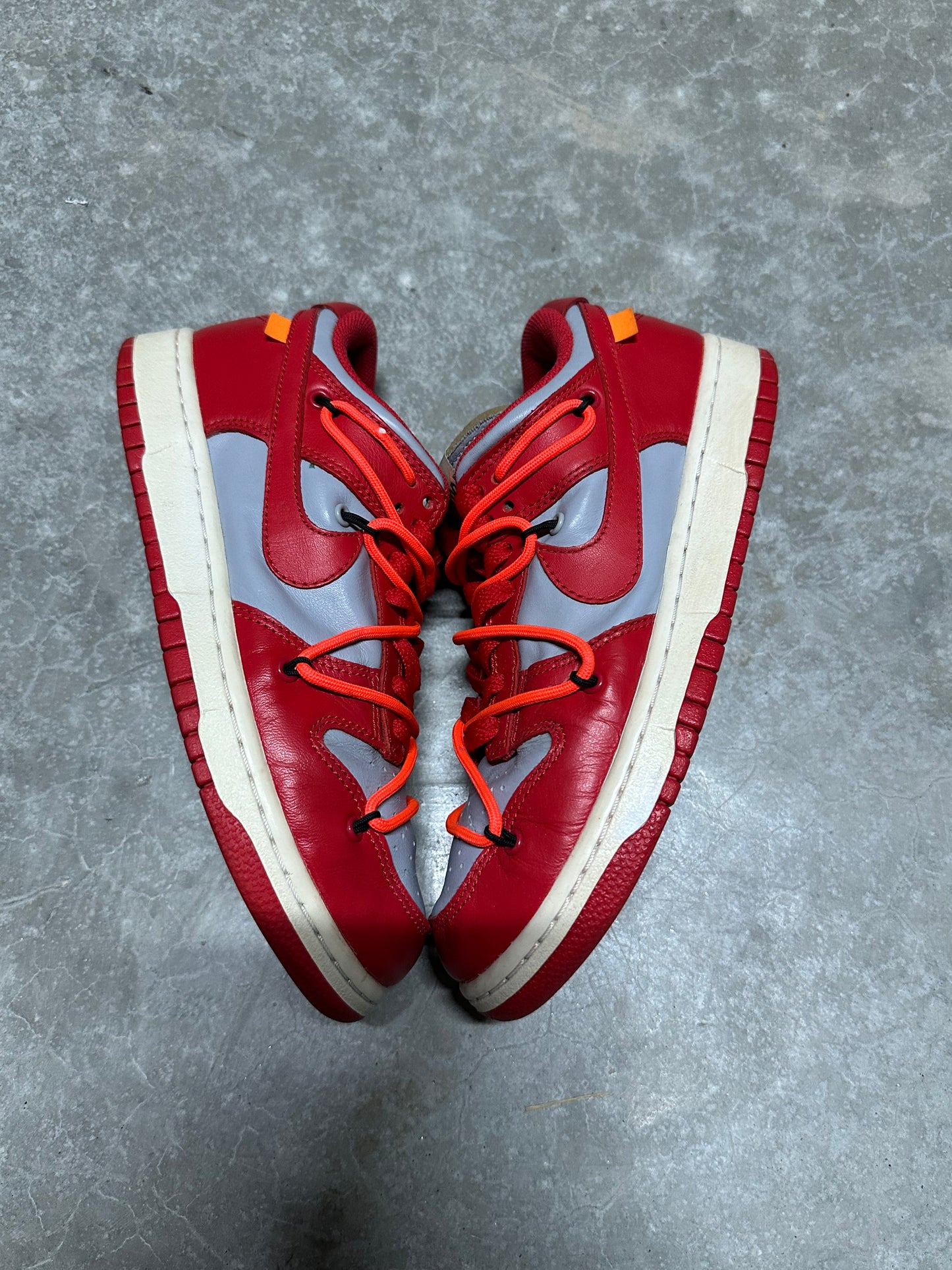 OFF WHITE DUNK LOW “ university red “