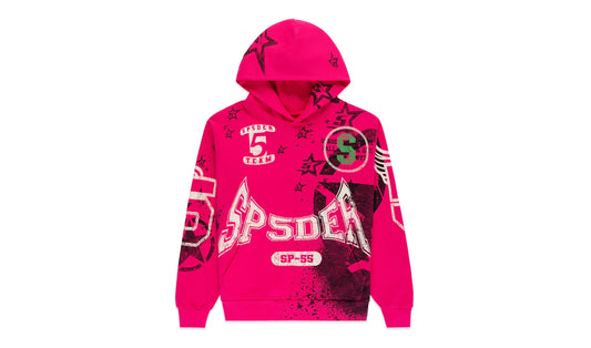 Sp5Der Team Pink Stencil Hoodie Brand new