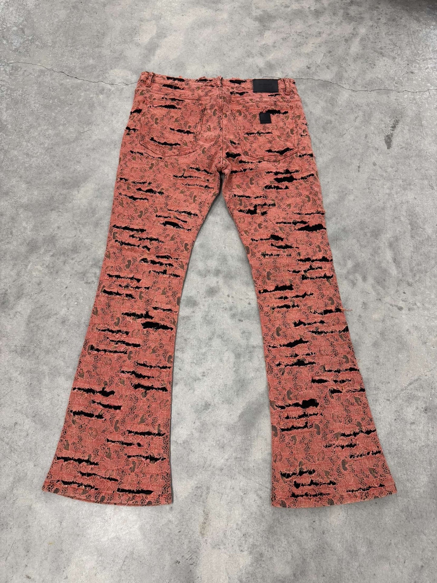 Valabases Stacked Jeans "Peach distressed" Brand new