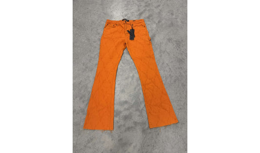 Valabases Stacked Jeans "orange" Brand new