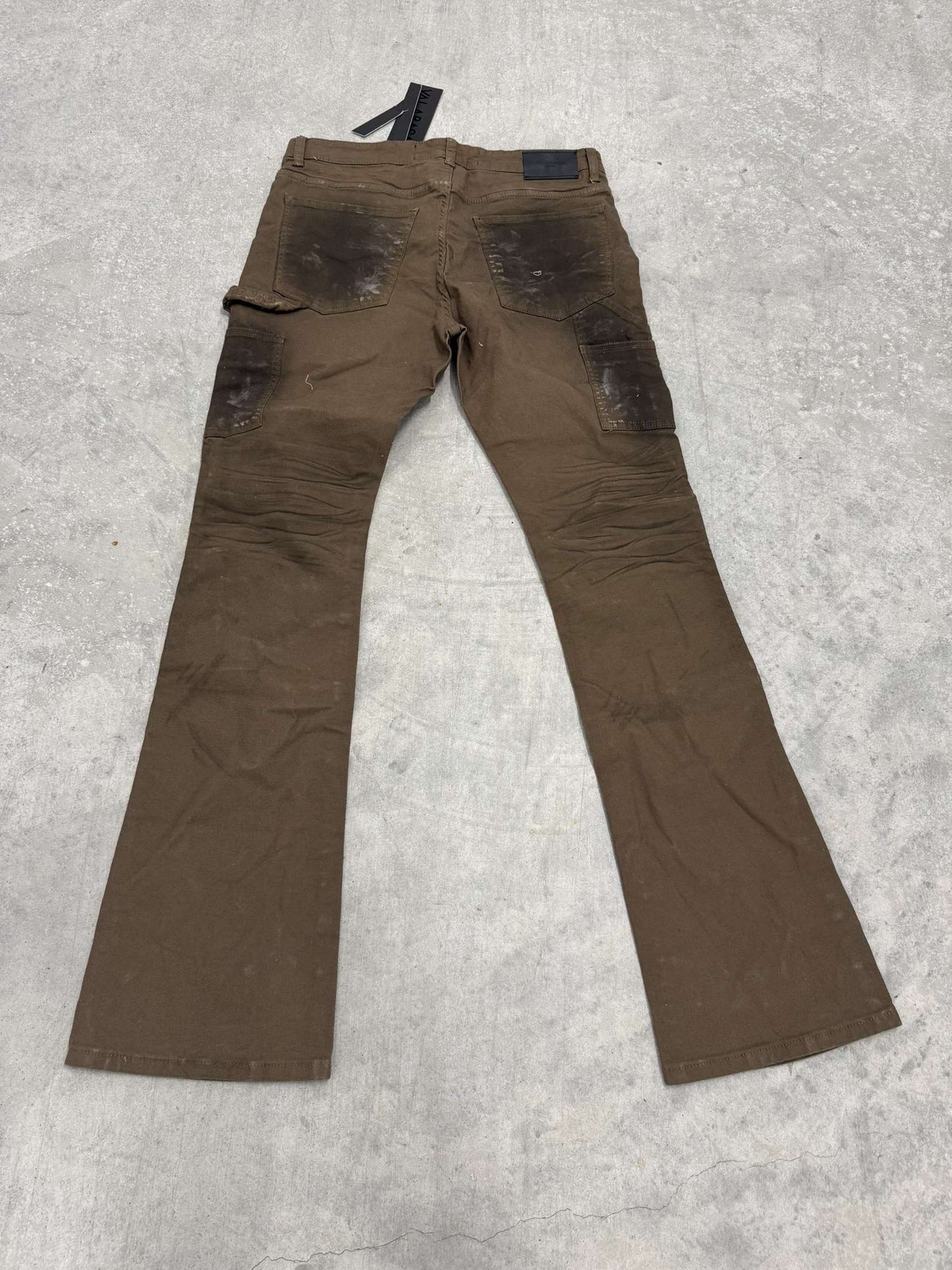 Valabases  Stacked jeans "Brown" Brand new