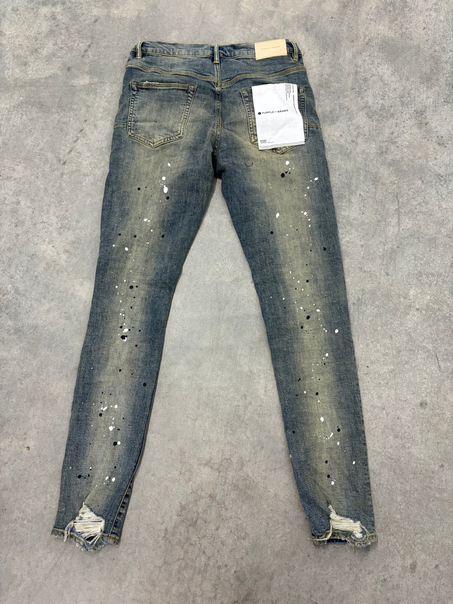 Purple Jeans "Black/ white splatter" Brand new