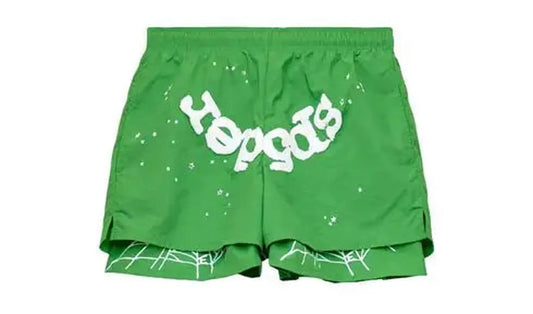 Brand new Sp5der "Green" OG WEB DOUBLE LAYER SHORT
