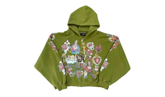 Righteous Risen King Zip Up Hoodie Green Brand new