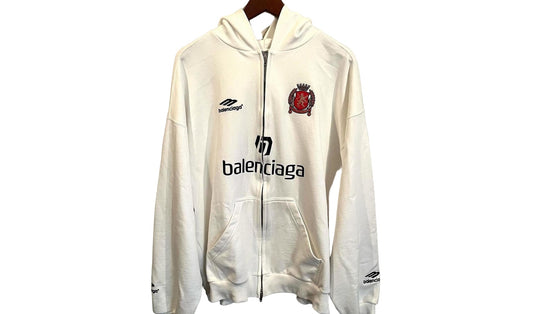 Balenciaga Soccer White Zip up Brand new