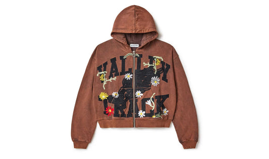Vale Forever Harmony Garden Zip Up Hoodie Brown Brand new